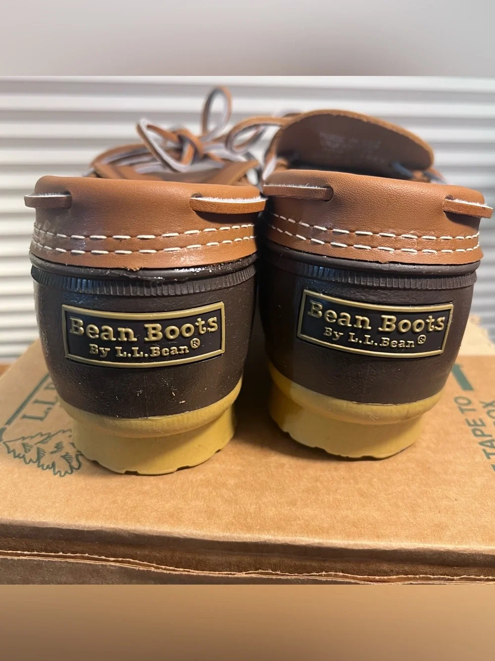 NEW LL Bean Men's Bean Boots, Rubber Mocs, Waterproof, Leather Upper, Size 8 M